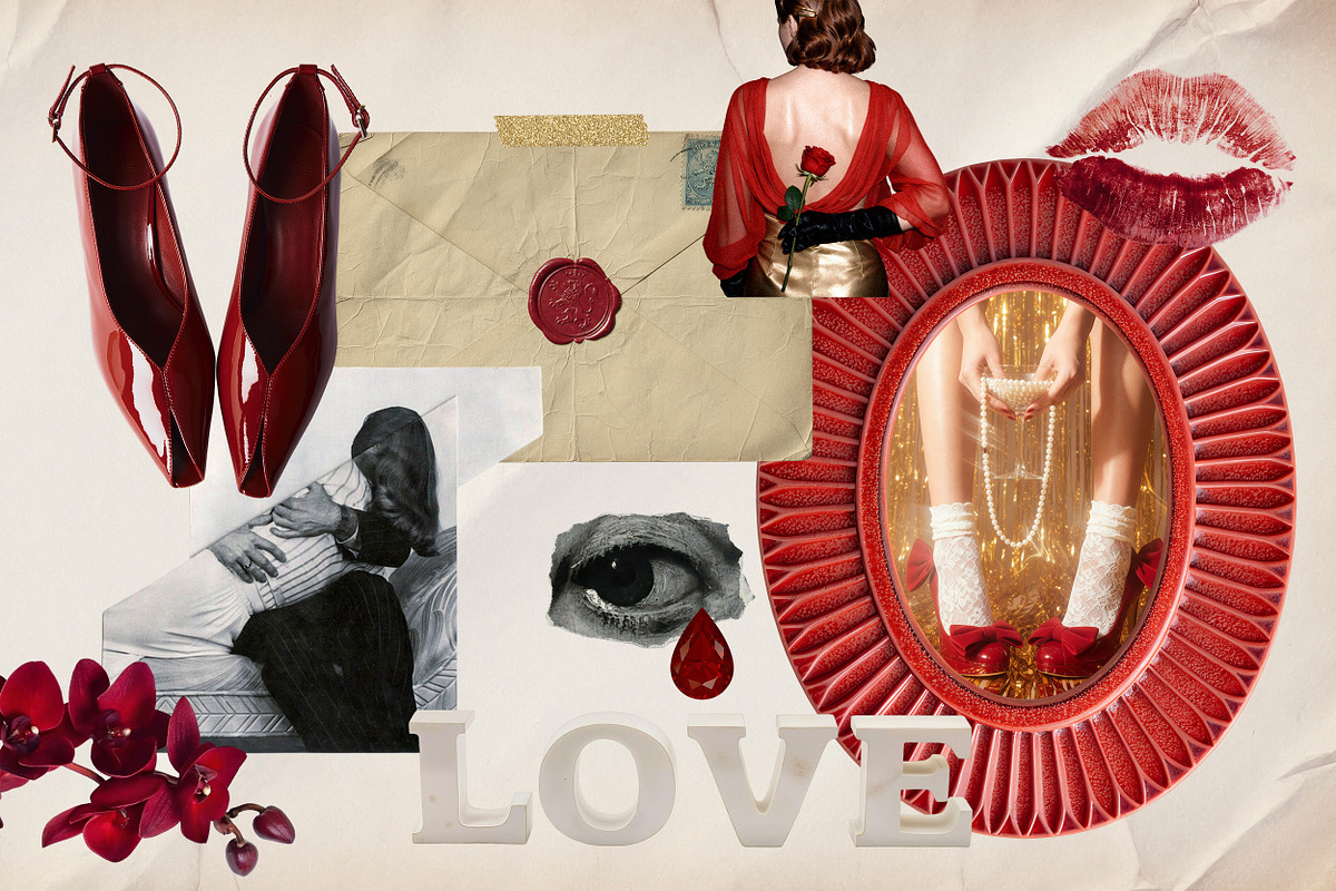 Velvet Hearts: Collage Pack, an Object Graphic by TiriCo (Photo 2 of 10)