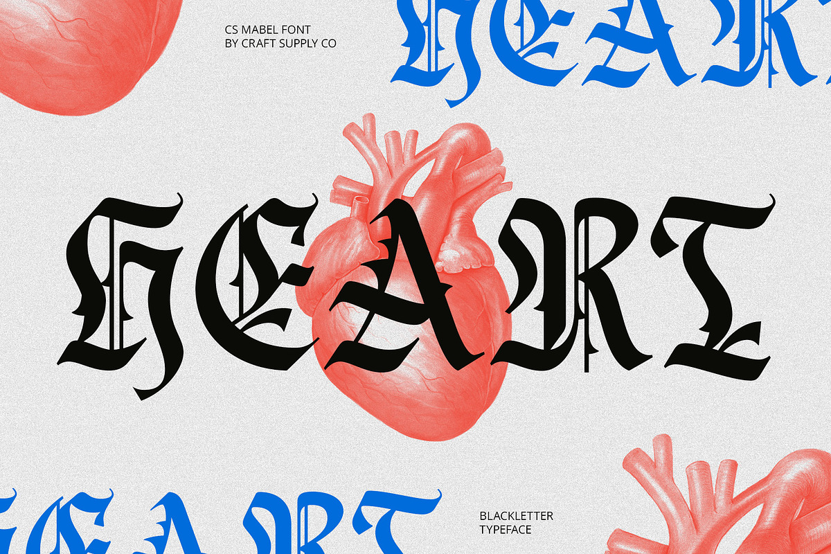 CS Mabel – Blackletter Font, a Blackletter Font by Craft Supply Co. (Photo 4 of 8)