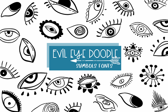 EVIL EYE Doodle | Symbols Fonts preview 8