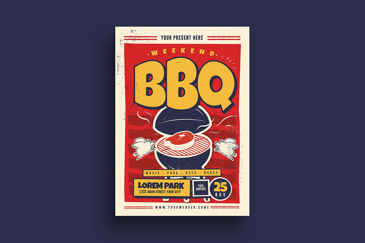 Weekend Barbeque Party Flyer, a Flyer Template by megarez (Photo 1 of 3)