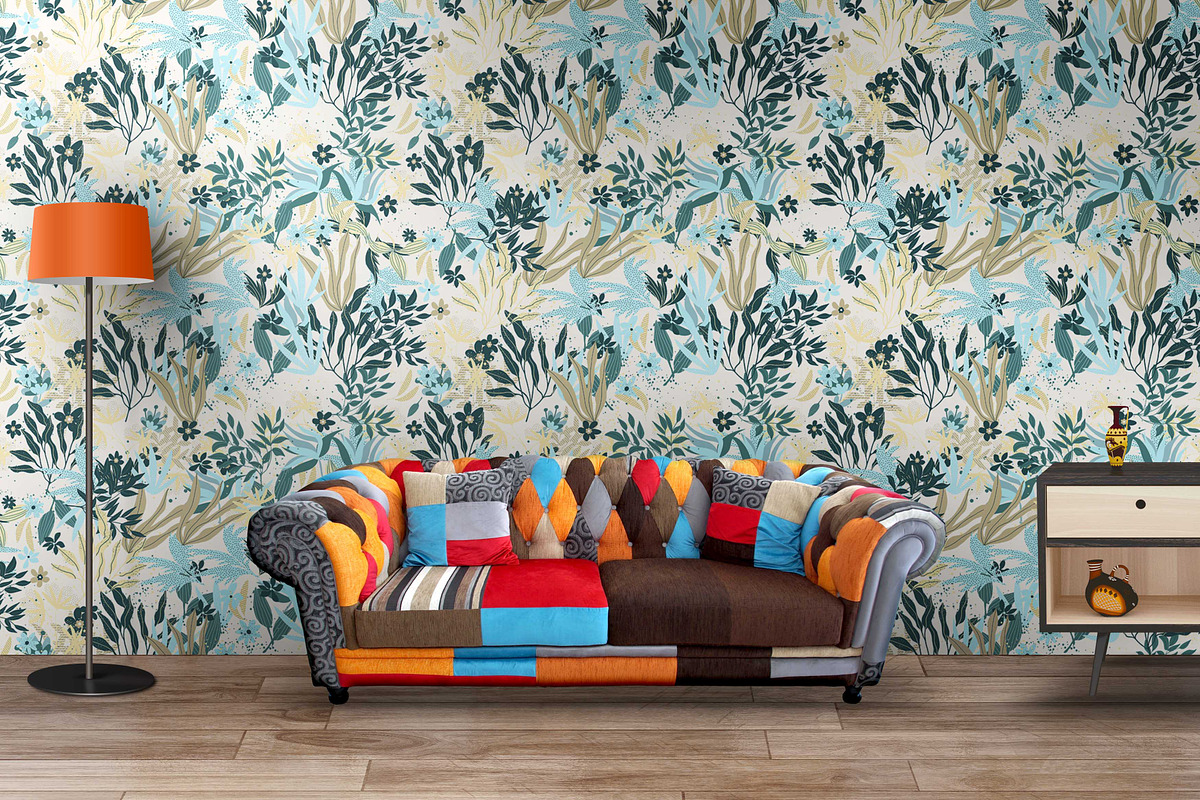 flat abstract floral concept, a Pattern Graphic by AAN Seamless Shop (Photo 3 of 3)