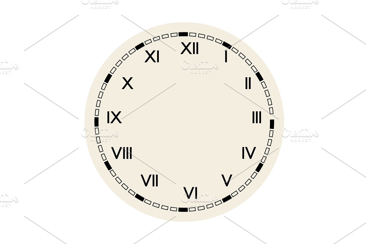 Retro round clock face, an Object Illustration by Things for designers
