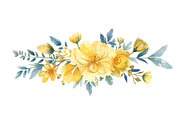 Sunny Yellow Floral Set, an Illustration by Designs_River (Thumbnail 2 of 11)