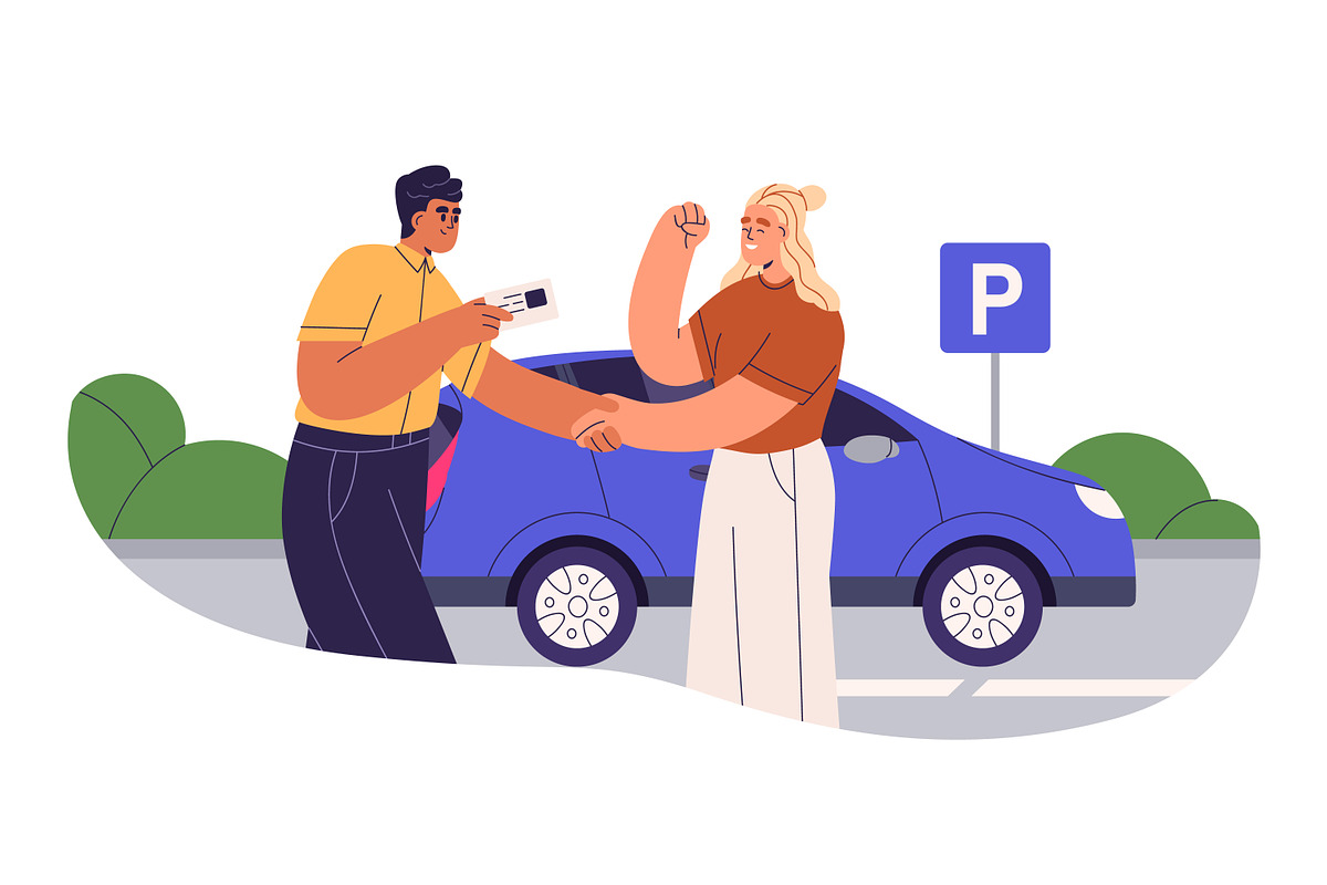 People study in driving school set, a Transportation Illustration by Good Studio (Photo 4 of 5)