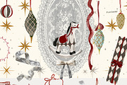 Vintage Christmas Holiday, a Decorative Illustration by 60secondsArt (Thumbnail 3 of 10)