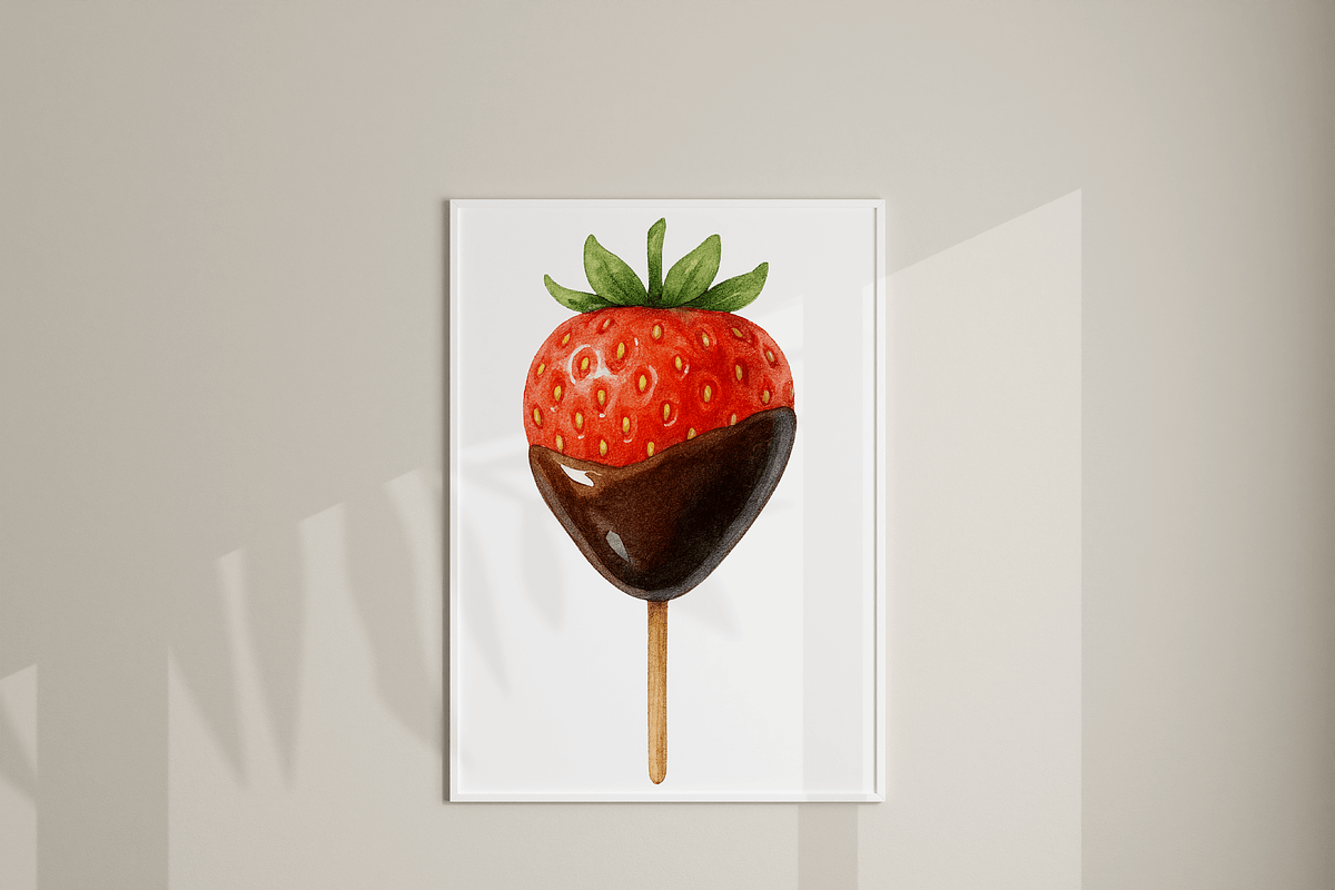 18 Strawberry Chocolate Clipart, a Decorative Illustration by Pati Charm Studio (Photo 6 of 7)
