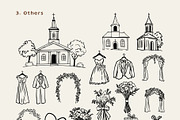 Wedding Line Art SVG Bundle Clipart, a Decorative Illustration by OKArtHub (Thumbnail 5 of 8)
