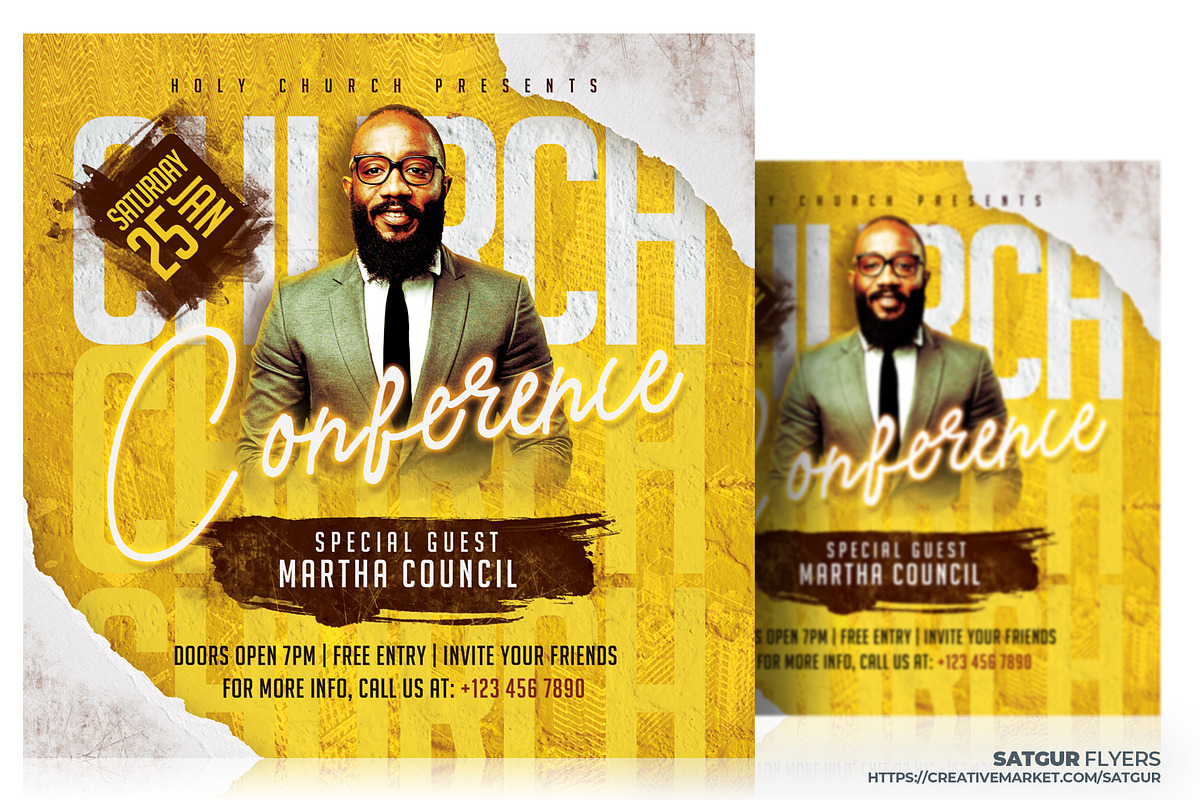 Church Conference Flyer Template, a Flyer Template by Satgur Graphic Design (Photo 1 of 4)