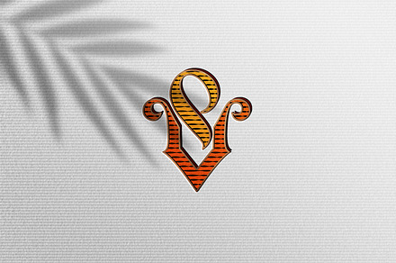 VP Victorian monogram