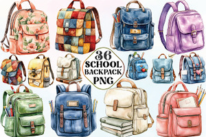 Back To School Backpack Clipart, an Illustration by CraftArtStudio