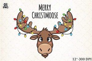 Merry ChristMoose Christmas Sublimat, an Illustration by Libby Wishes
