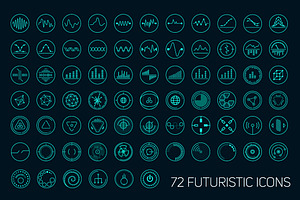 Set Of Vector Futuristic Icons