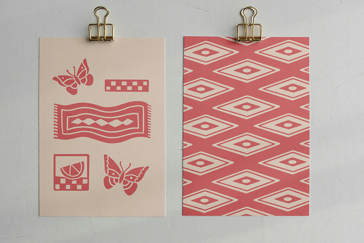 Tattoo Linocut Clipart Bundle, an Illustration by ClayStudio (Photo 4 of 8)