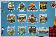 Camping Badges Stickers Pack Vol2, a Branding & Logo Template by JeksonGraphics (Thumbnail 2 of 8)