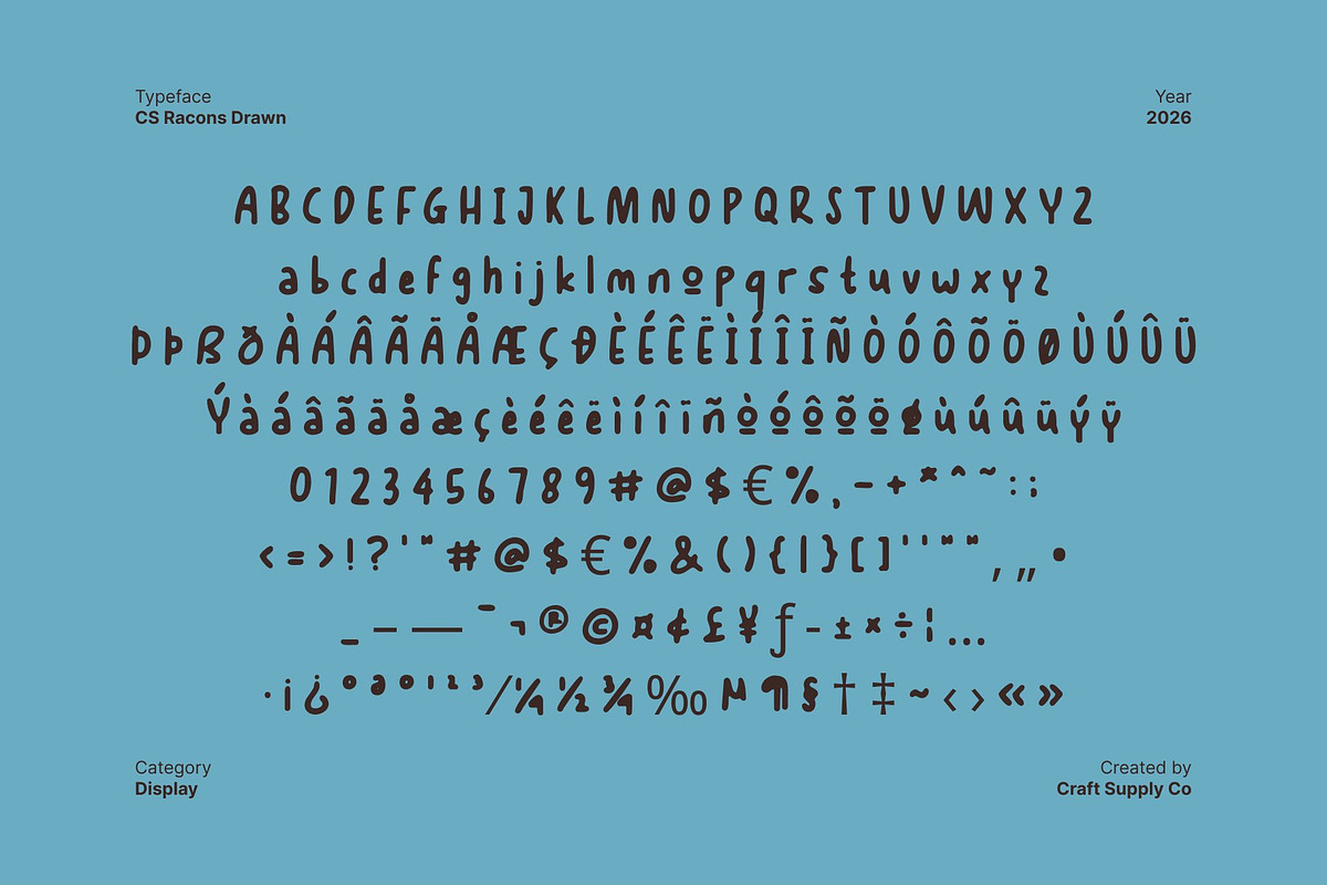 CS Racons Drawn, a Handwritten Font by Craft Supply Co. (Photo 8 of 8)