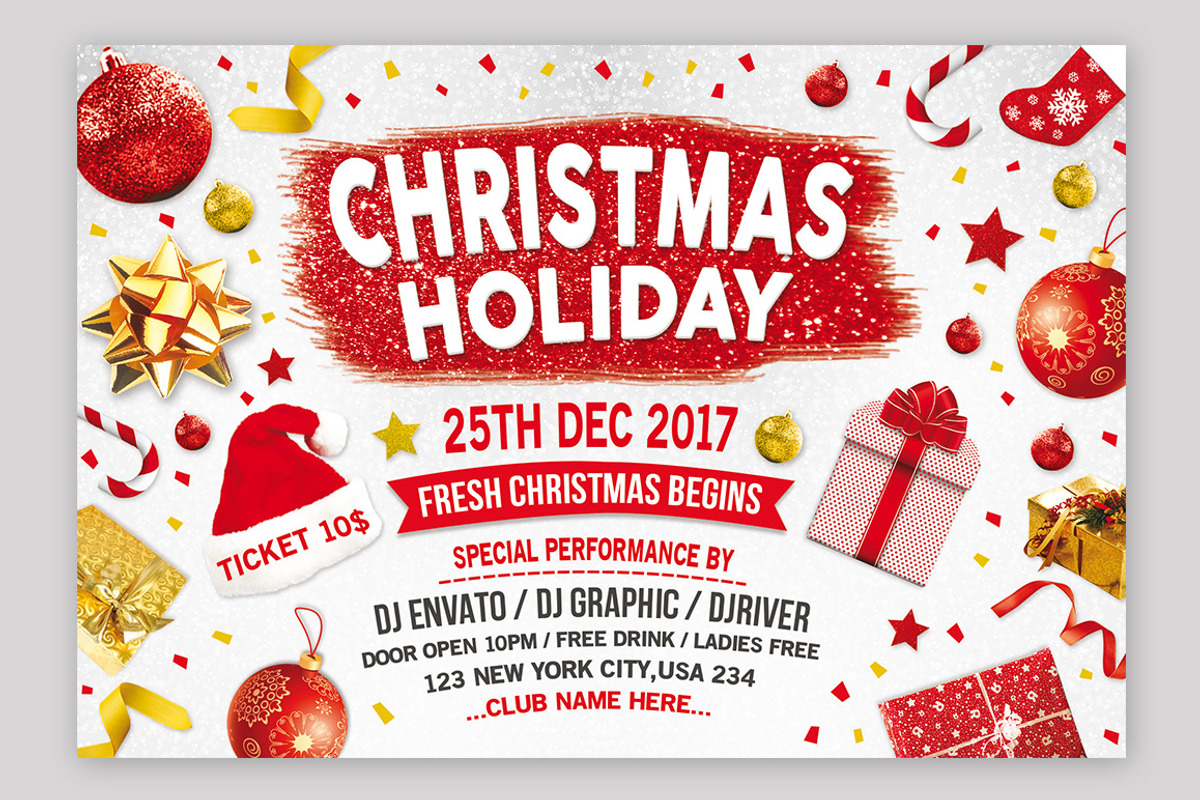 Merry Christmas Flyer, a Flyer Template by Creative  designer (Photo 3 of 8)