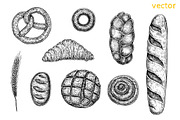 Bakery Set, a Food Illustration by Eugenia Hauss Design (Thumbnail 2 of 3)