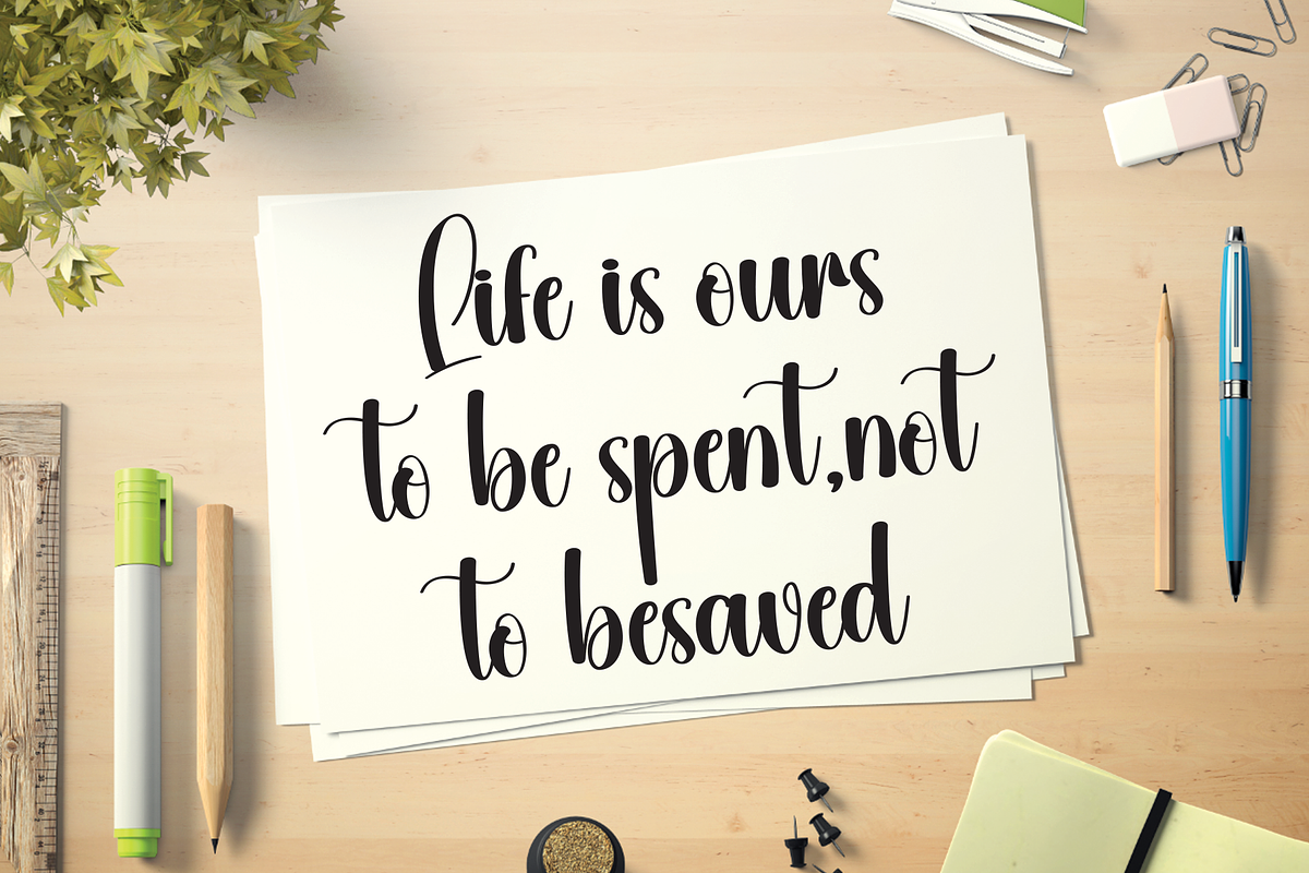 Beautiful | Script Font, a Handwritten Font by Scratchones (Photo 2 of 8)