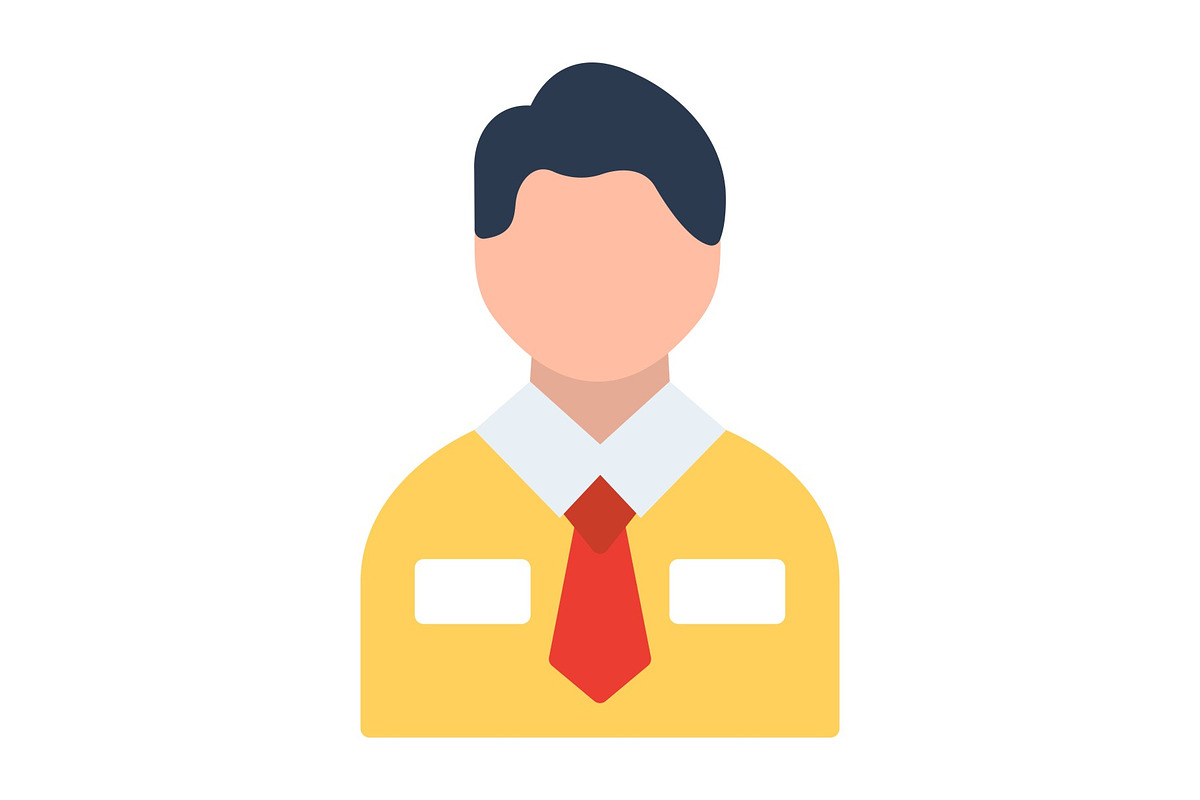 Male Employee Flat Icon, a Duotone Icon by Pexelpy (Photo 1 of 2)