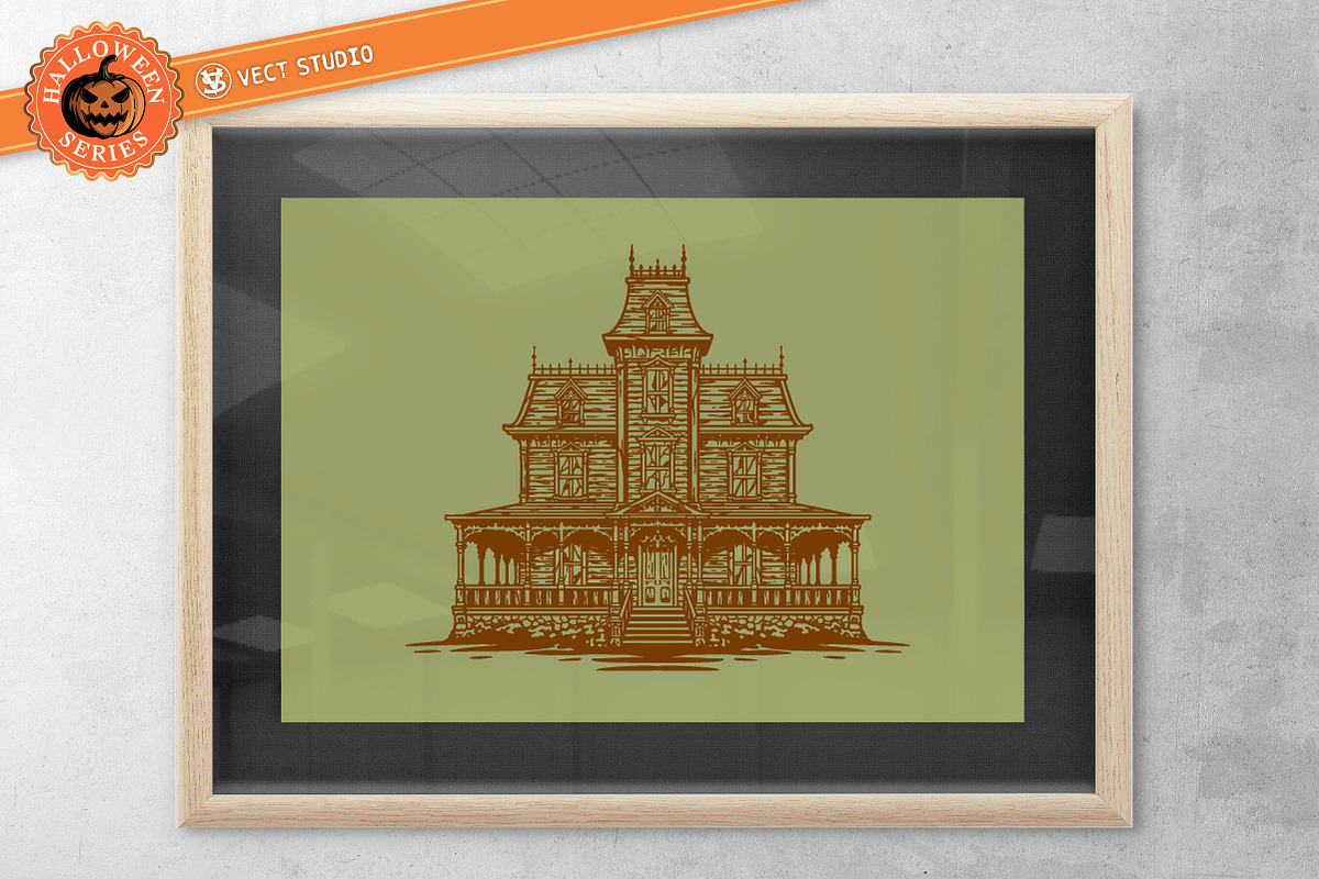 9 Haunted House Stamp Brushes, a Brush Add-On by vectstudio (Photo 8 of 10)