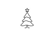 Spiral Star Line Christmas Tree, a Branding & Logo Template by Vectorium Studio (Thumbnail 1 of 2)