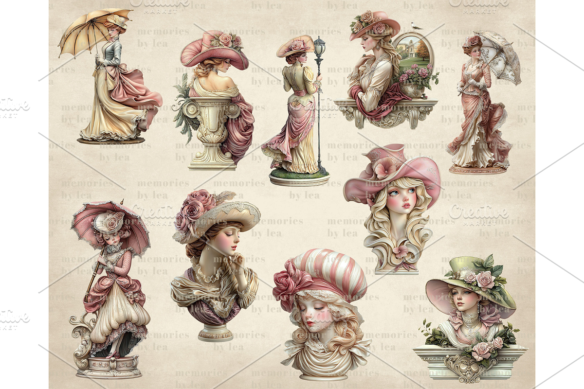 Lady Figurine Clipart PNG, an Illustration by Memories By Lea (Photo 8 of 8)