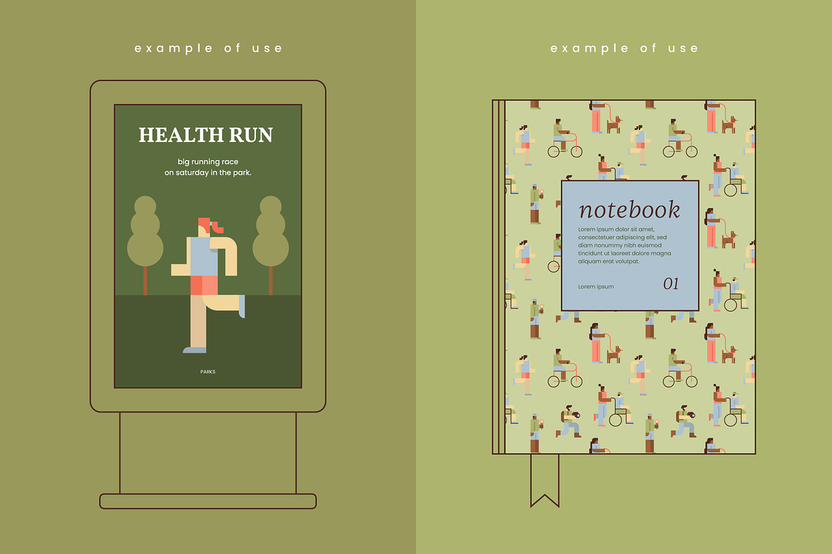 Geometric Life - Park Activities, a Person Illustration by Léo Alexandre (Photo 15 of 17)