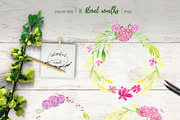Pink Violet Floral Clipart, Patterns, an Illustration by ColorfulNest (Thumbnail 5 of 7)