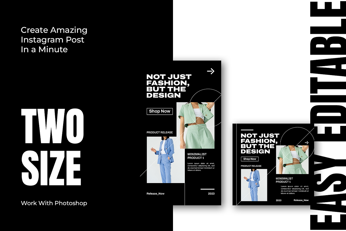 Corva Fashion Social Media Template, a Social Media Template by Shinra Labs (Photo 5 of 5)