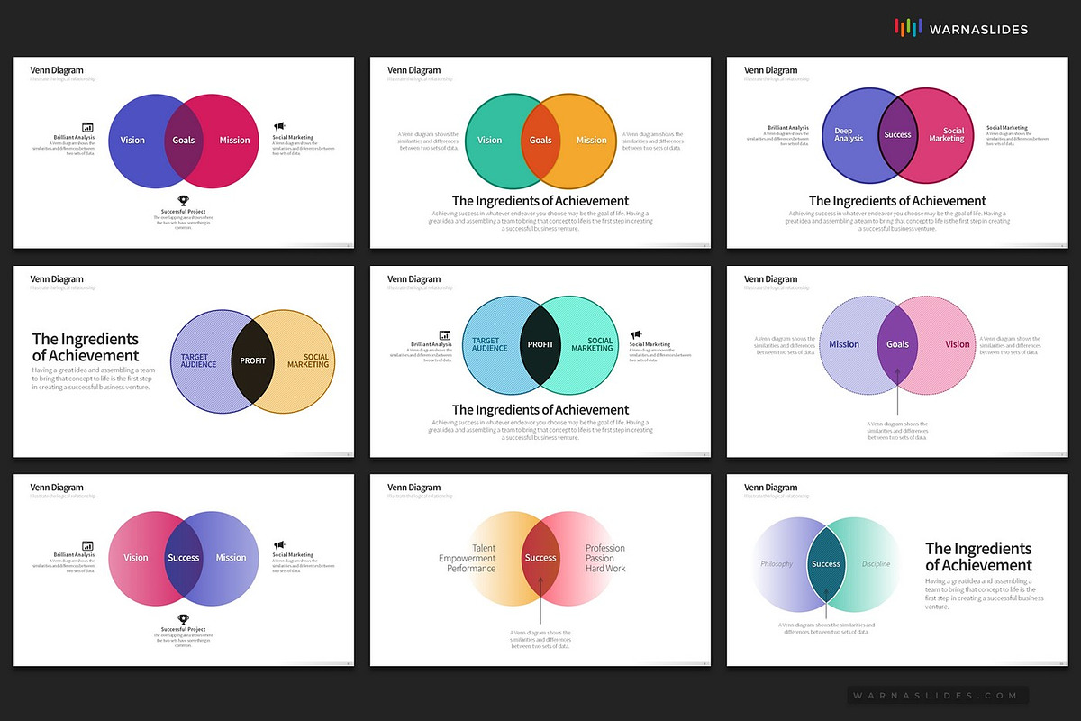 Venn Diagram PowerPoint Templates, a Presentation Template by Warna Works (Photo 4 of 25)