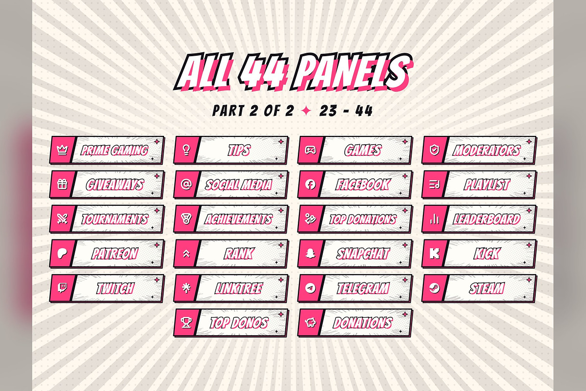 Anime Twitch & Kick Panels, an Object Graphic by Gear Store (Photo 3 of 12)