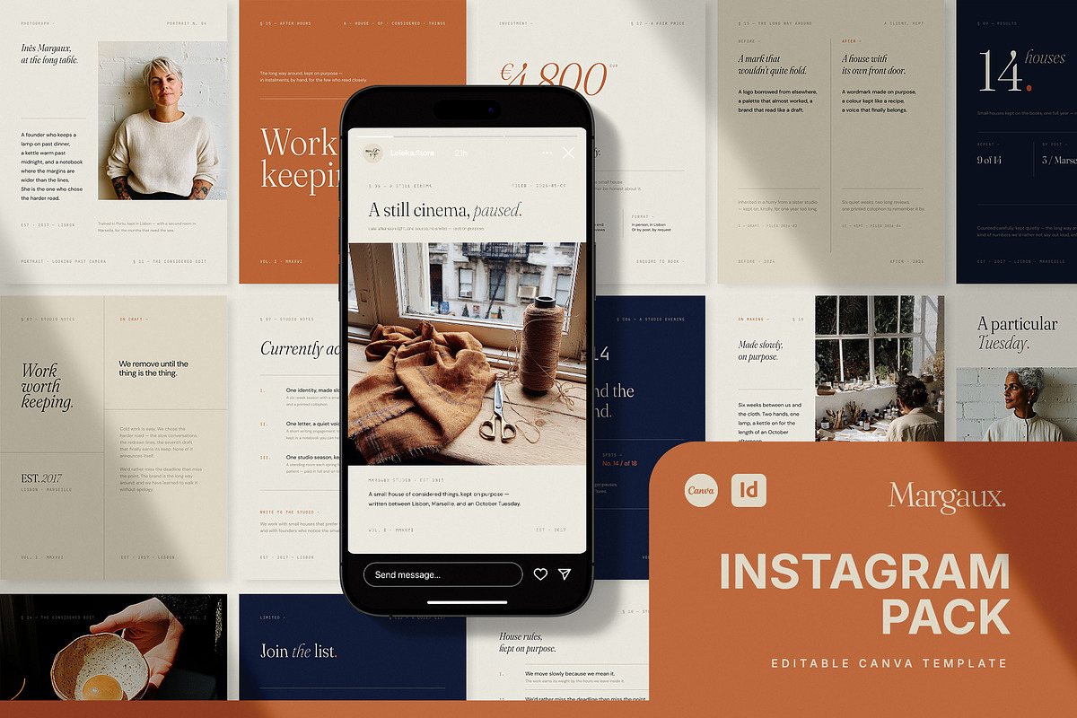 MARGAUX / Instagram Post & Stories, a Social Media Template by Leleka.Store (Photo 1 of 17)