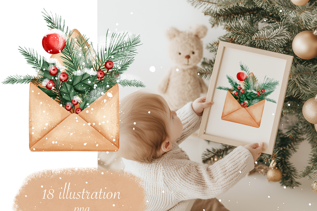 Christmas Taddy Bear. Illustration, an Animal 3D Model by Linerisyart (Photo 2 of 16)