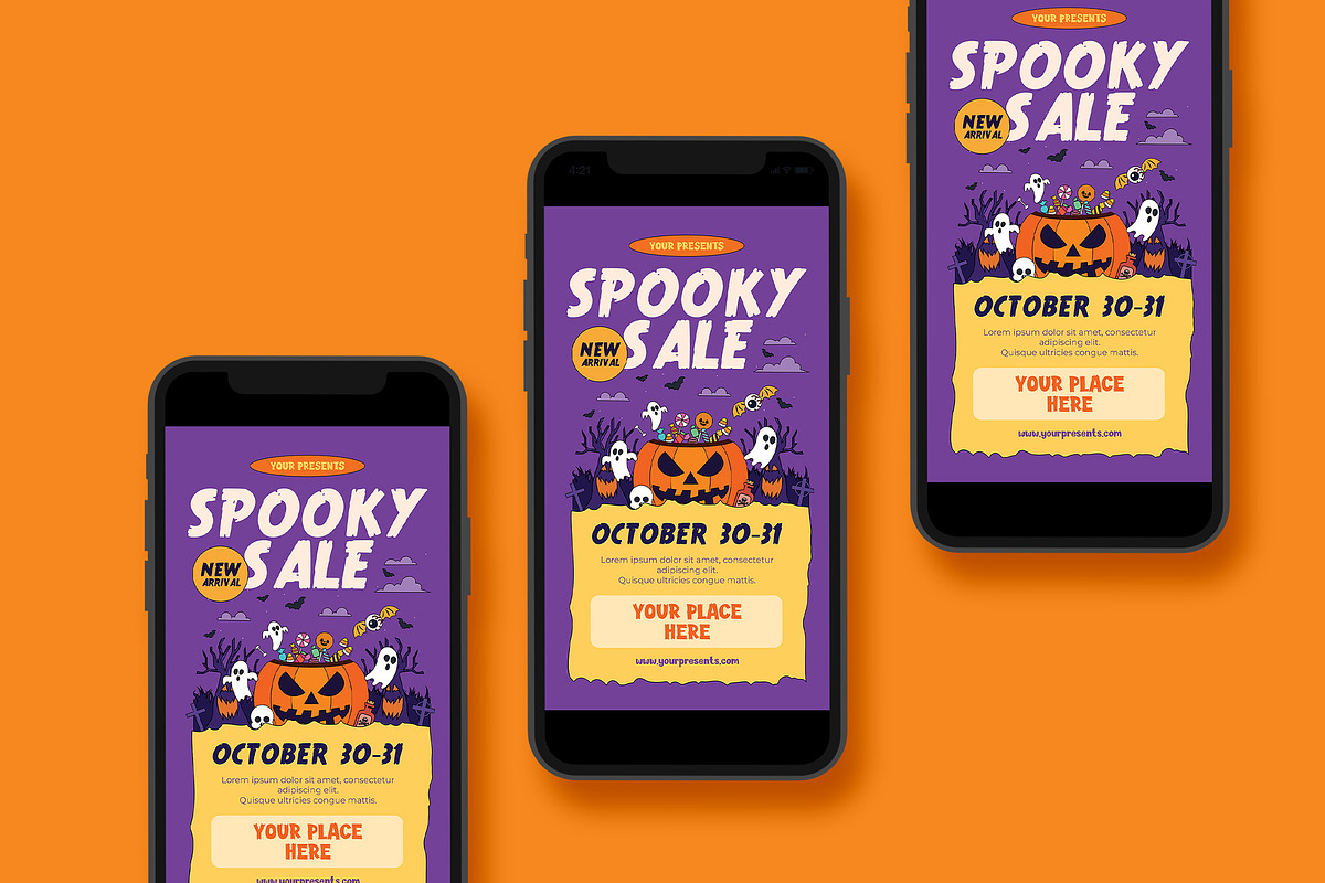 Halloween Sale Flyer, a Flyer Template by Creativestoree (Photo 3 of 5)