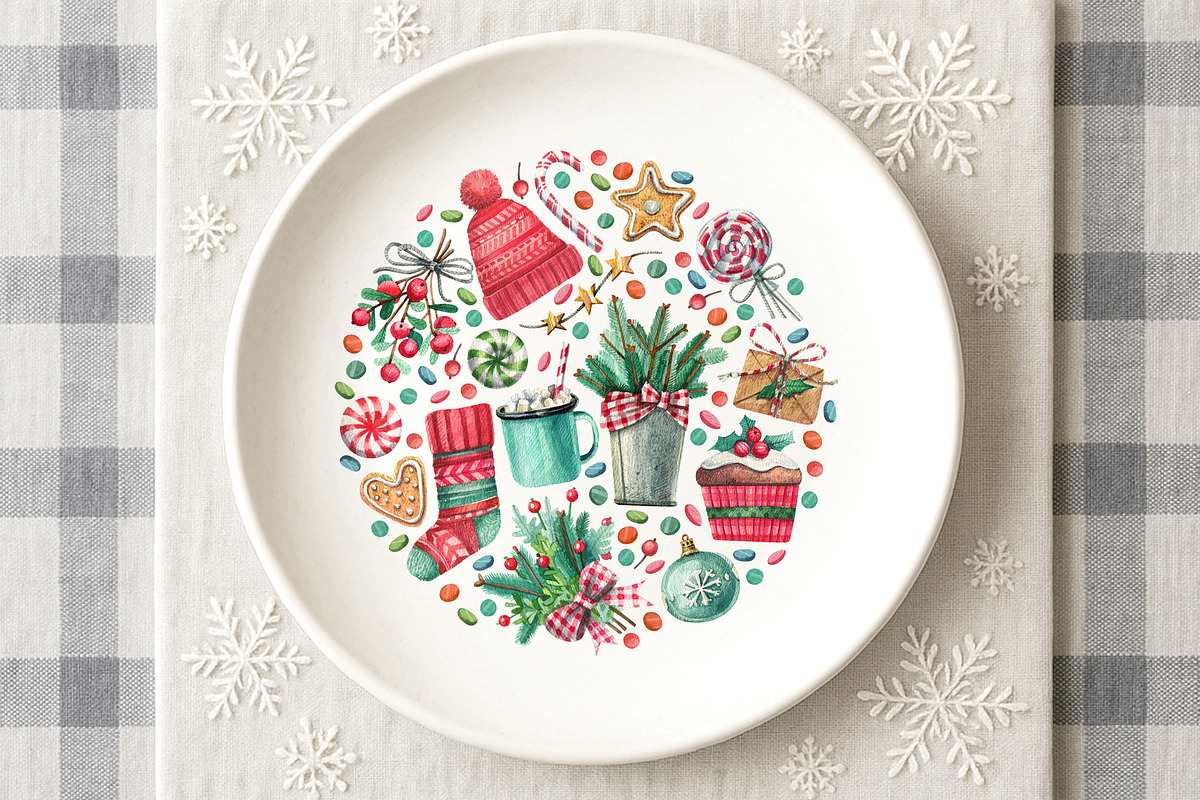 Christmas Collection, a Decorative Illustration by Watercolor by Tonia Tkach (Photo 5 of 9)
