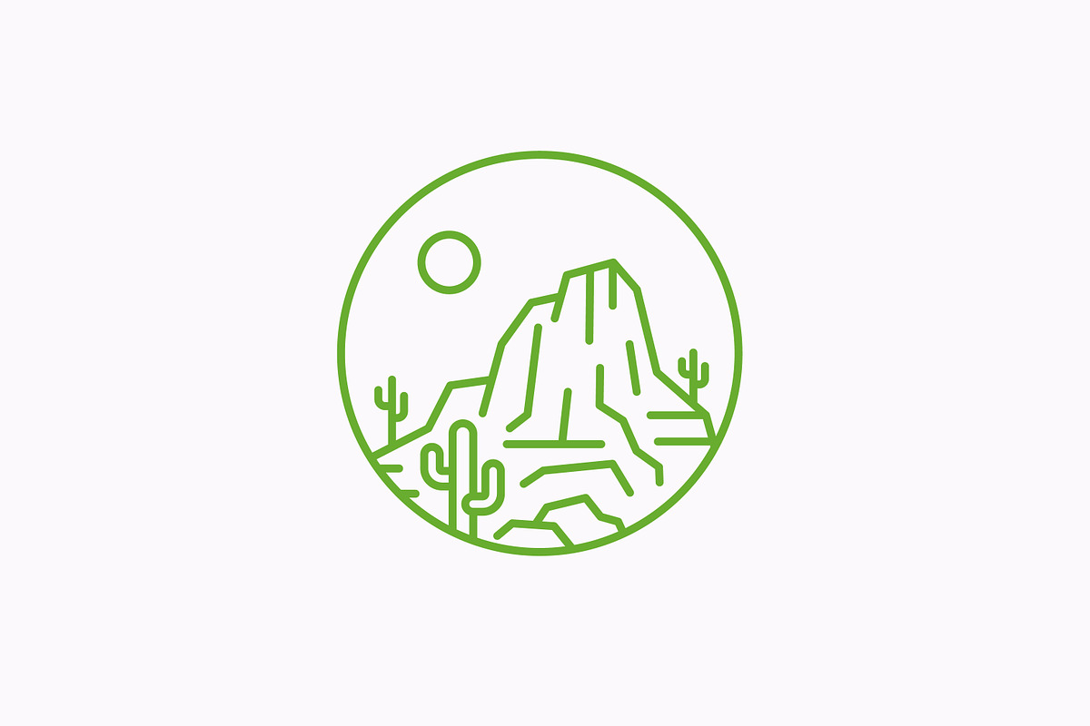 Rocky Canyon View Logo Badge Concept preview 3