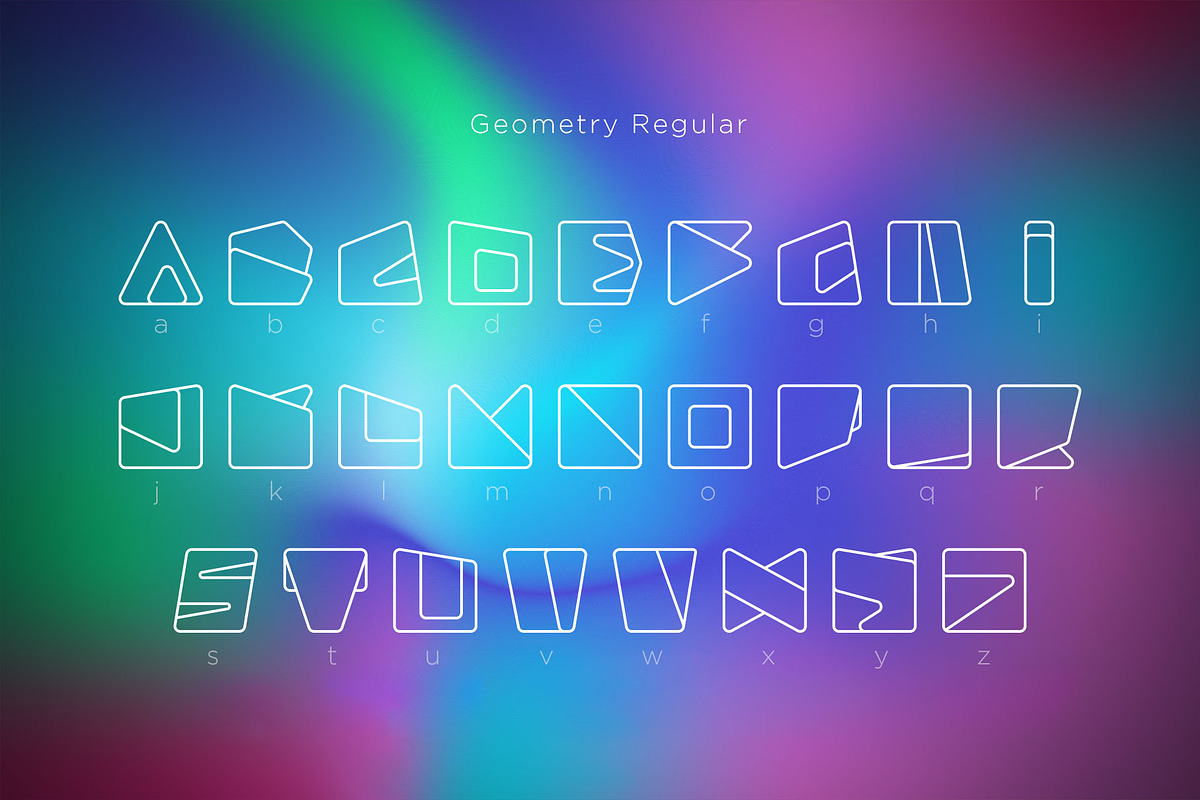 Geometry Neon Color Font preview 3