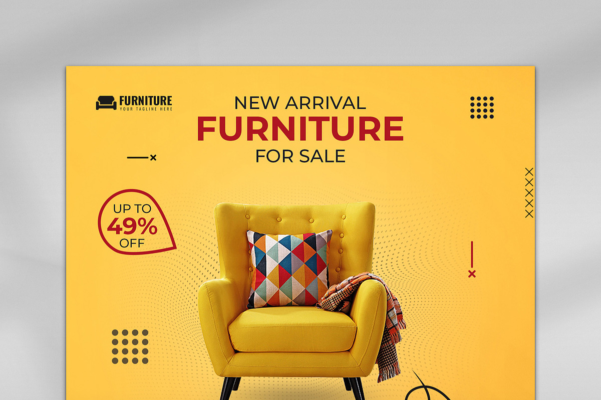 Furniture Social Media Banner Design, a Marketing Template by Photoshop Action (Photo 4 of 26)