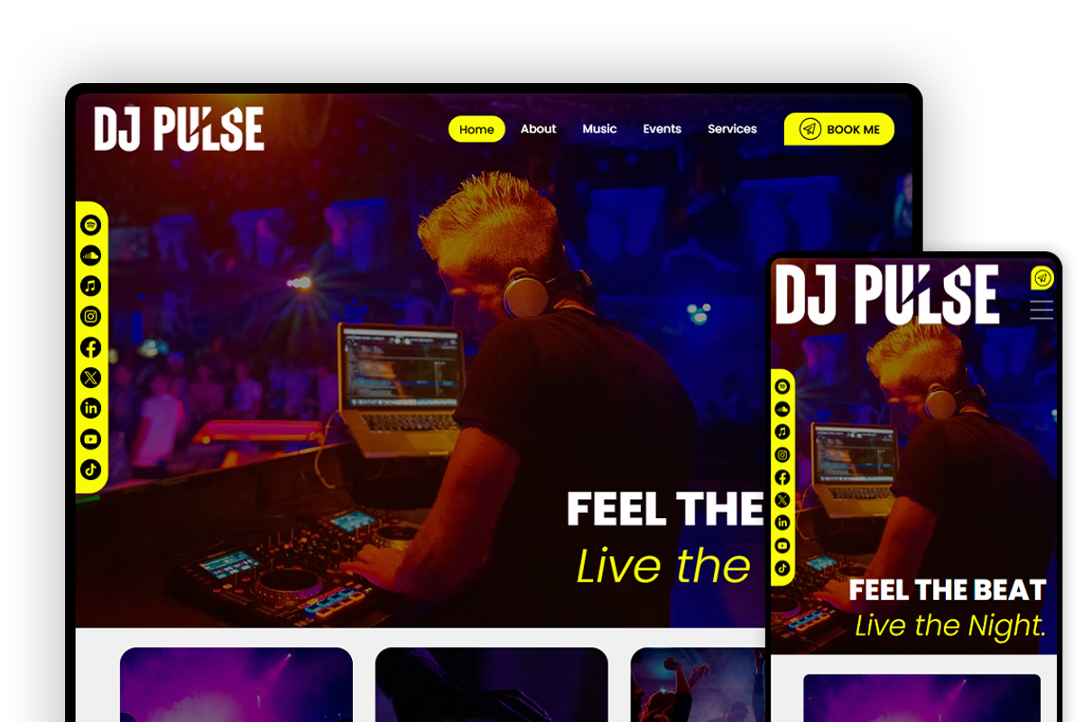 DJ & Music Producer Website Template preview 6