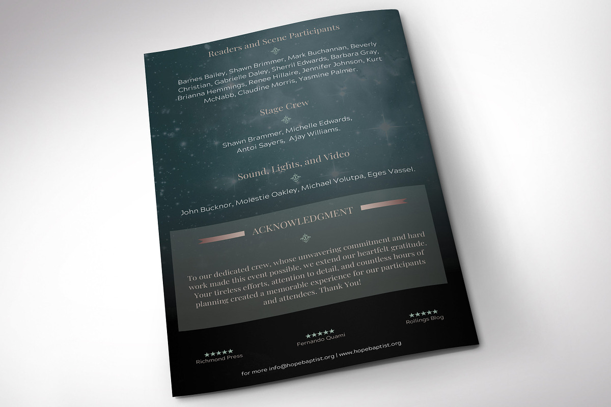 Messiah Christmas Program Canva 4pgs, a Brochure Template by Godserv Designs (Photo 7 of 11)