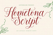 Hometona Script, a Script Font by Lettersams (Thumbnail 1 of 10)