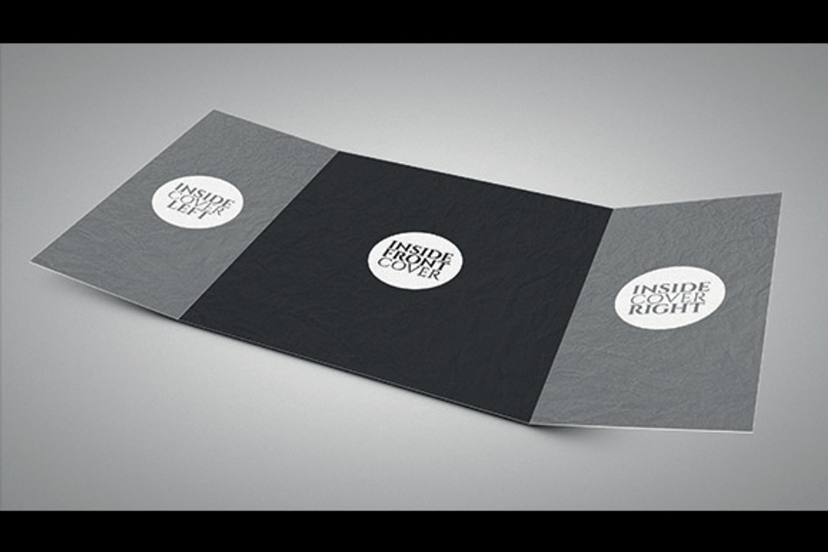 Square Gate Fold Mock-Up, a Print Template by mockupbank (Photo 3 of 4)