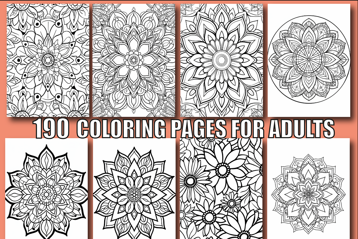 Mandala Coloring Book for Adults, an Animal Illustration by Design Zone