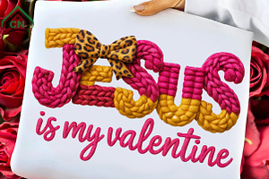Jesus is My Valentine Png Faux Yarn, an Illustration by Craft Nest
