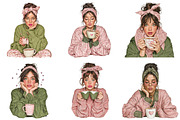 Whimsical Valentine Coffee Girl PNG, a Graphic by CitraGraphics (Thumbnail 3 of 5)