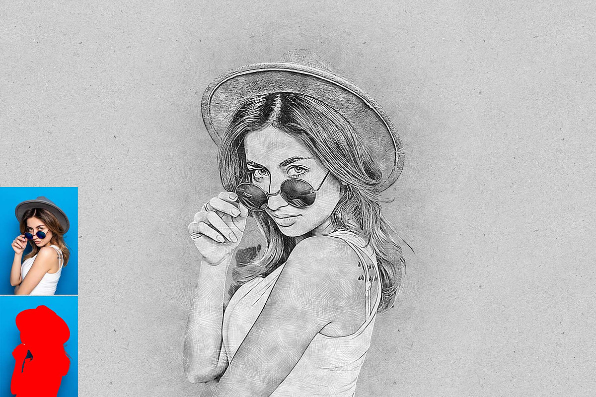 Fine Art Sketch Drawing Action, an Action Add-On by Photoshop Action (Photo 4 of 10)