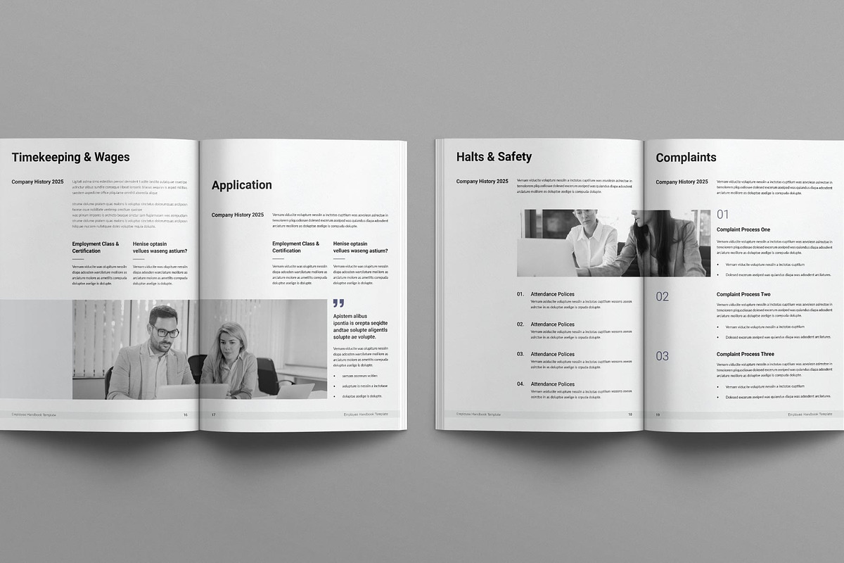 Employee Handbook Template, a Brochure Template by E-Type (Photo 7 of 10)