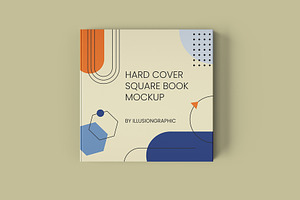 Hardcover Square Book Mockup V2