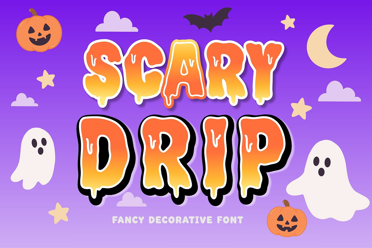 Scary Drip - Halloween Drippy Font, a Symbol Font by AnningArts (Photo 1 of 10)
