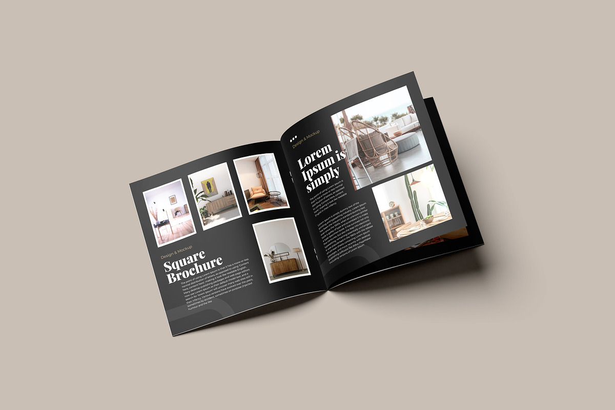 Square Brochure Mockup, a Books & Magazine Mockup by NyakBiett (Photo 6 of 7)